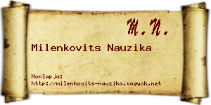 Milenkovits Nauzika névjegykártya
